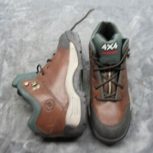 Carolina Boots Mens 11 D Brown 4x4 Steel Toe Brown Mid Hiker Waterproof Mudguard